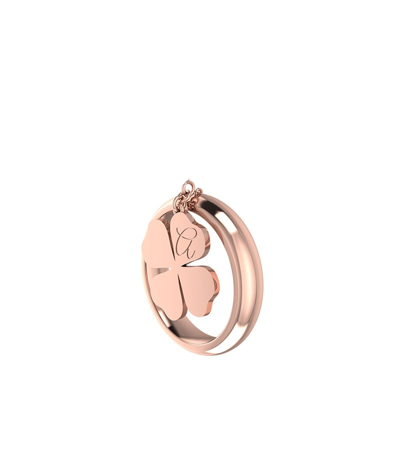 Anello quadrifoglio personalizzabile