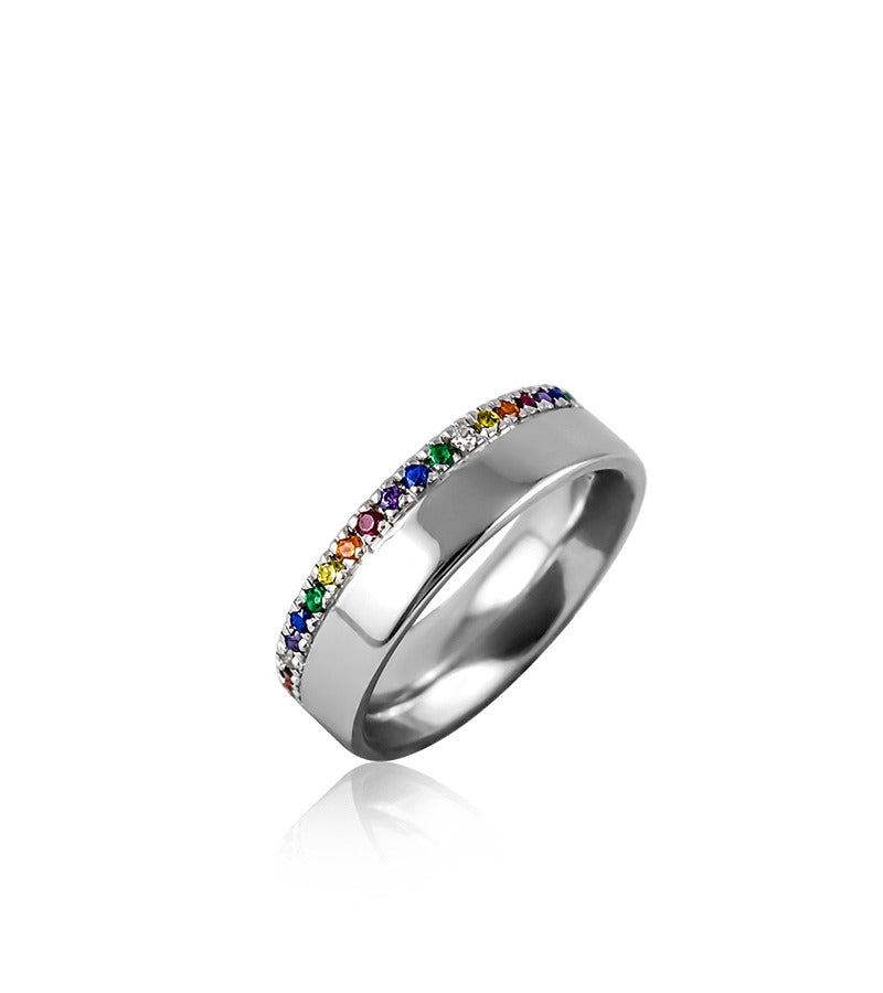 Anello linea multicolor